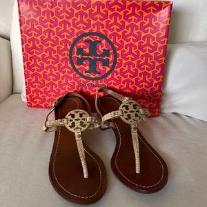 Tory Burch tan sling back sandals size 7